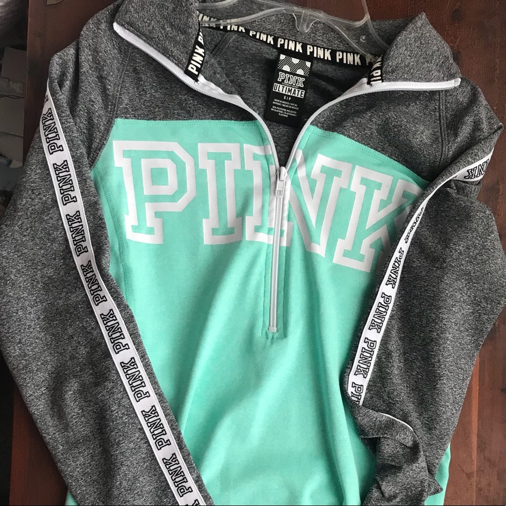 PINK half zip sweatshirt